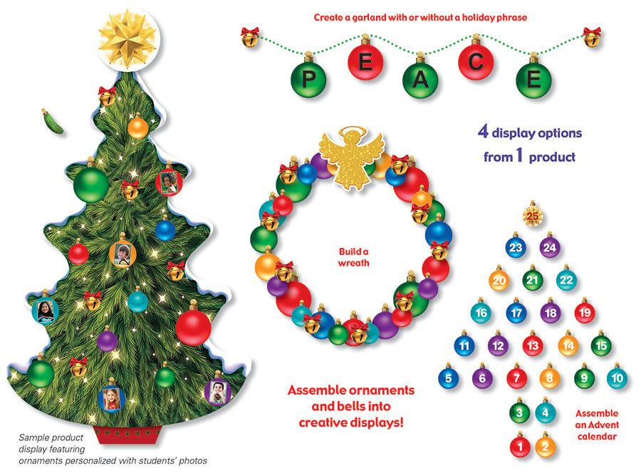 Christmas Tree Bulletin Board Set