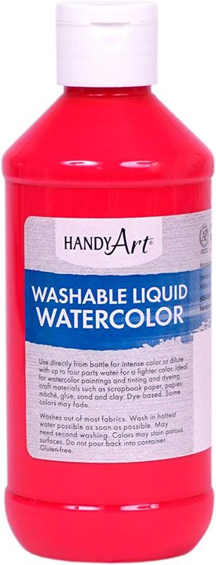 *Handy Art® Washable Fluorescent Liquid Watercolors Paint - FL. Magenta (1/2 Pint)