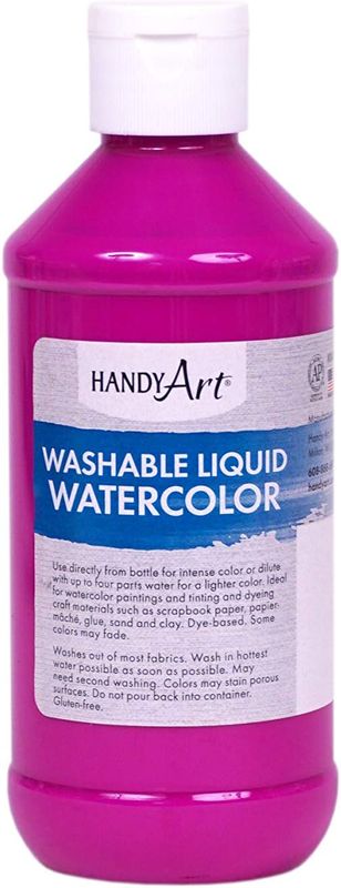 *Handy Art® Washable Fluorescent Liquid Watercolors Paint - FL. Violet (1/2 Pint)
