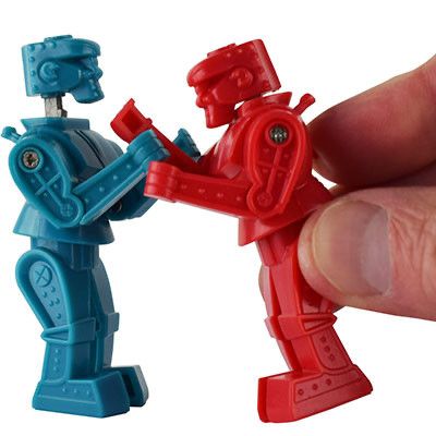 World's Smallest Rock 'Em Sock 'Em Robots
