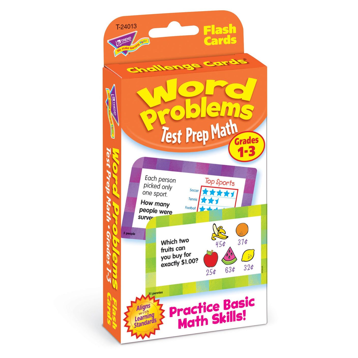 Word Problems Test Prep Math, Grades 1-3 Challenge Cards®