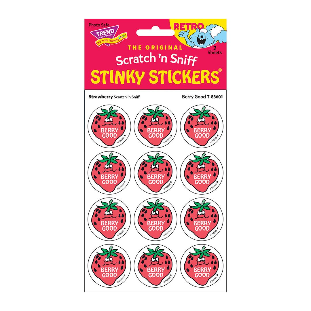 Berry Good, Strawberry scent Retro Scratch &#39;n Sniff Stinky Stickers®