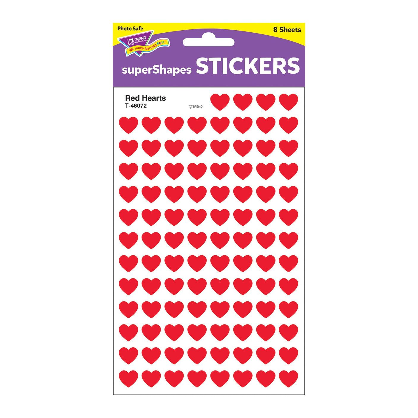 Red Hearts superShapes Stickers