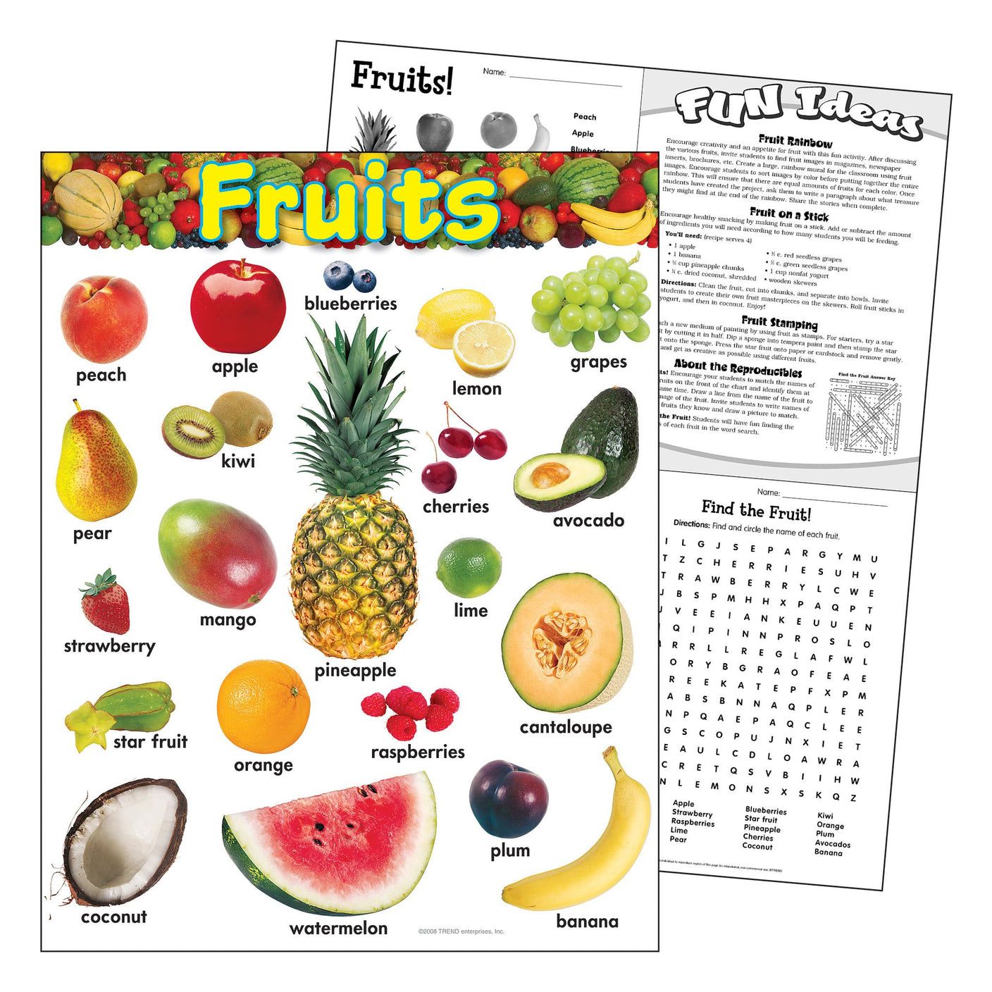 Fruits Learning Chart
