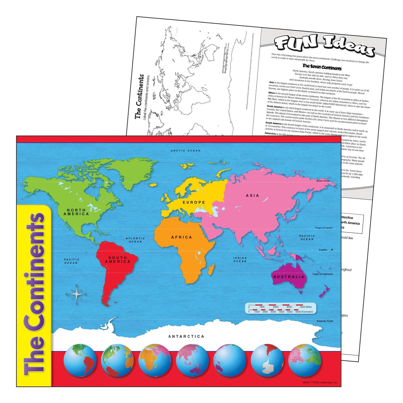 The Continents Learning Chart