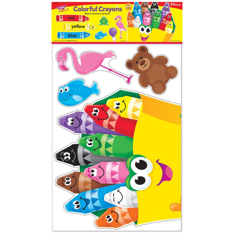 Colorful Crayons Bulletin Board Set