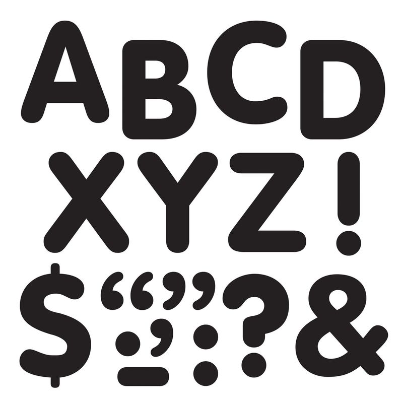 Black 2-Inch Letters & Marks STICK-EZE® Stick-On Letters