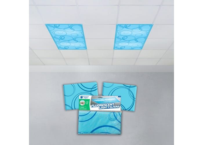 Fluorescent Light Filters (Patterned), Set of 2