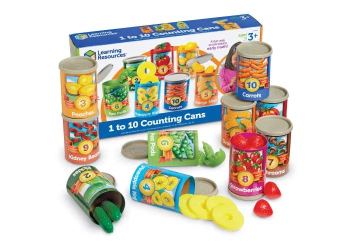 1 to 10 Counting Cans