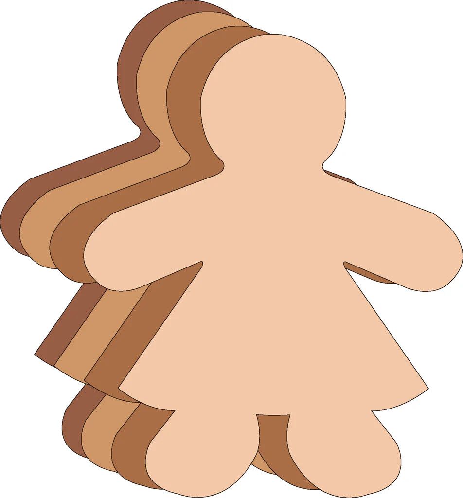 Girl Multicultural Creative Cut-Outs- 5.5”