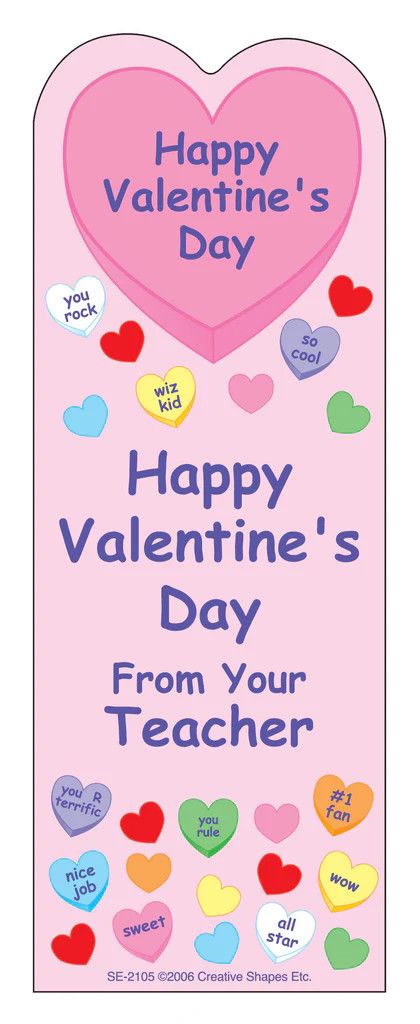 "From Your Teacher" Bookmarks - Valentine