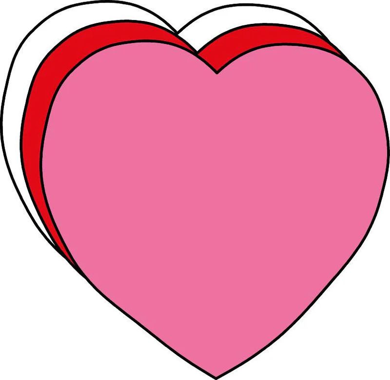 Heart Small Tri-Color Creative Cut-Outs- 3”
