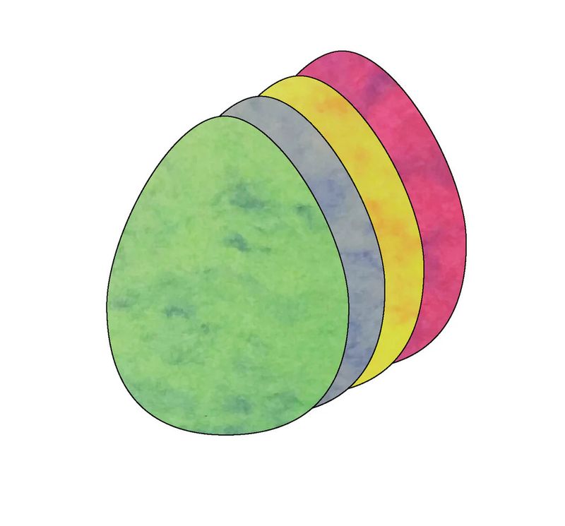 Egg Marble Assorted Color Creative Cut-Outs- 5.5"