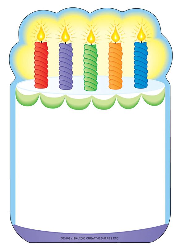 Large Notepad - Birthday Cake