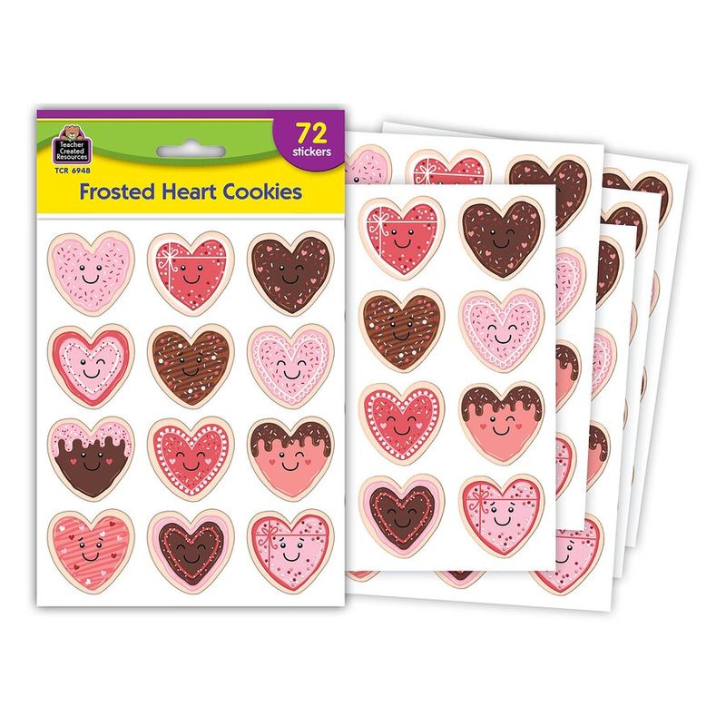 Frosted Heart Cookie Stickers