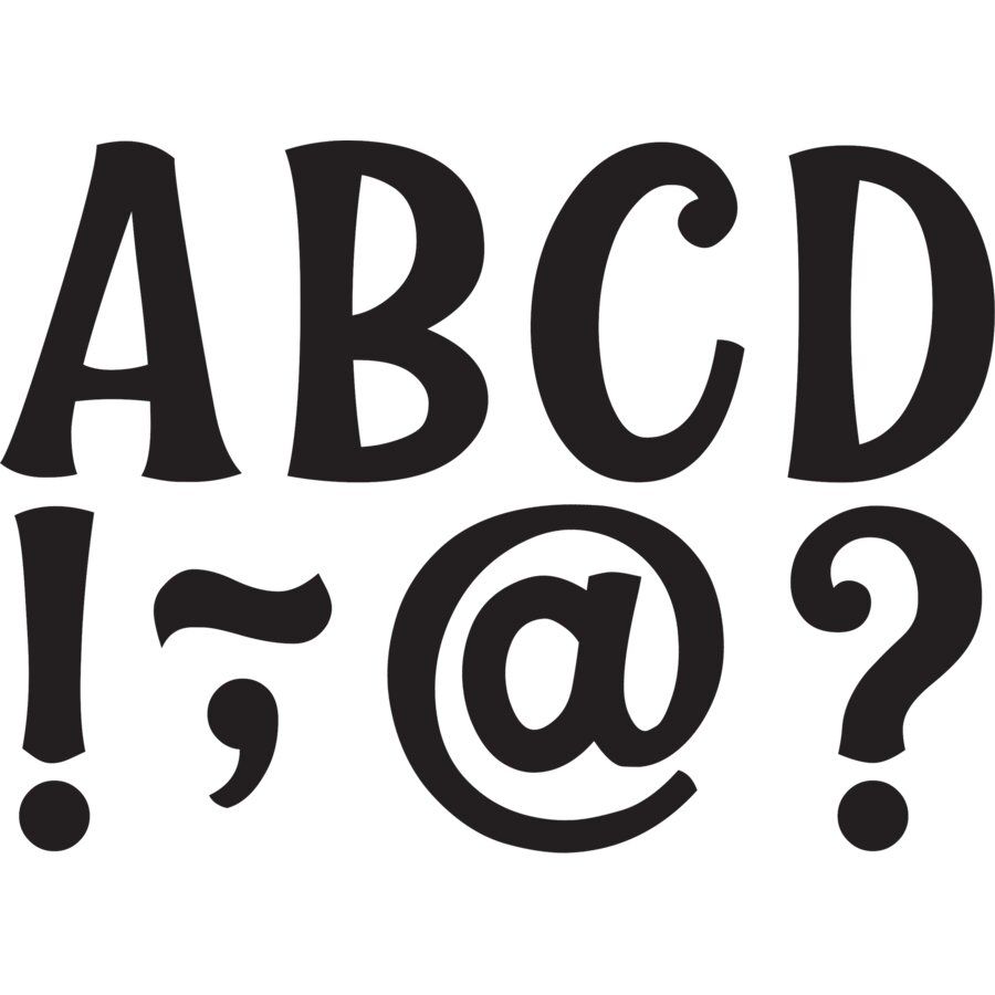 Black Wild Whimsy 3" Magnetic Letters