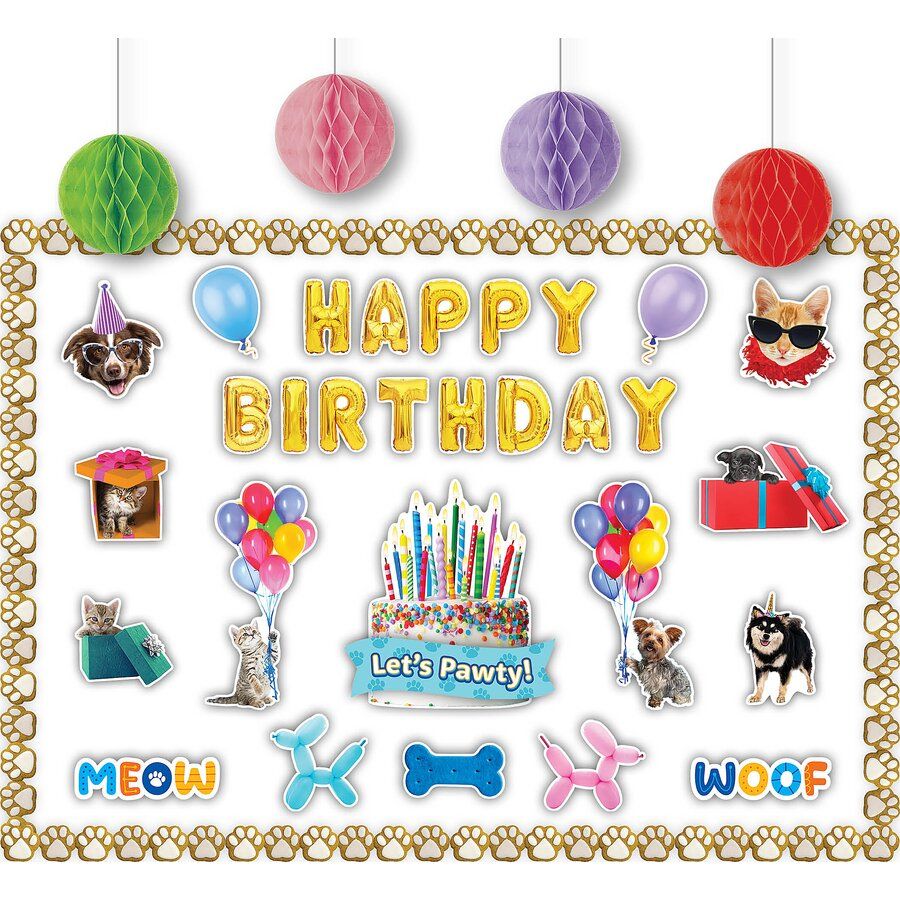 Cats and Dogs Happy Birthday Create and Decorate Quick Kit