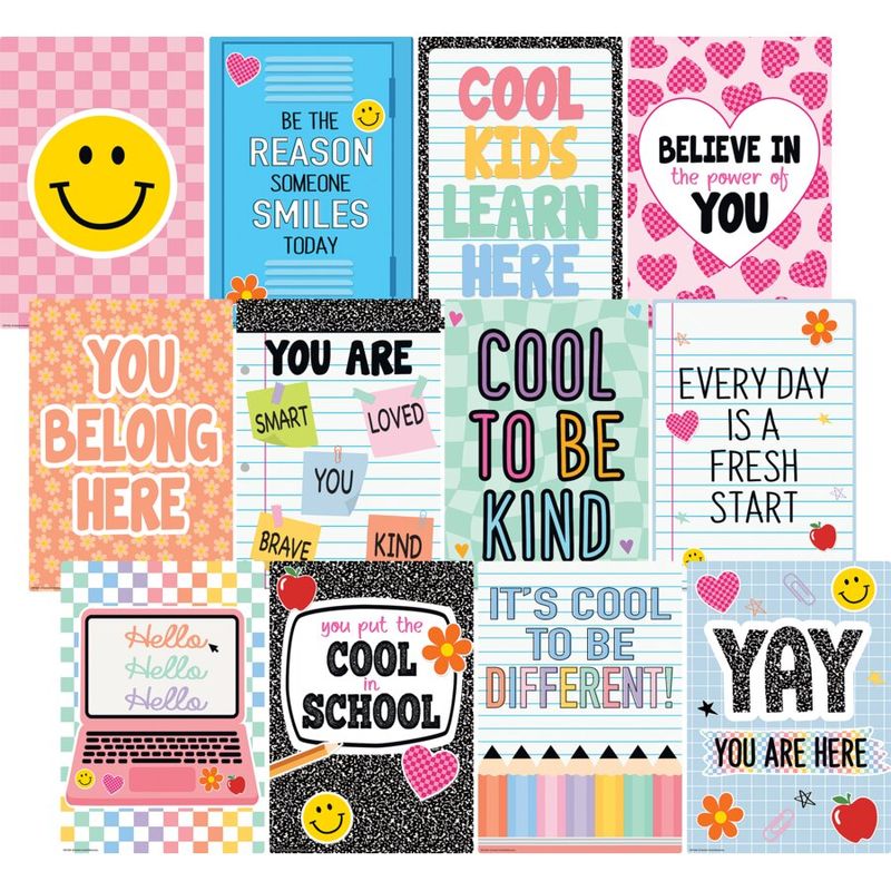 Cool for School Positive Sayings Small Poster Pack