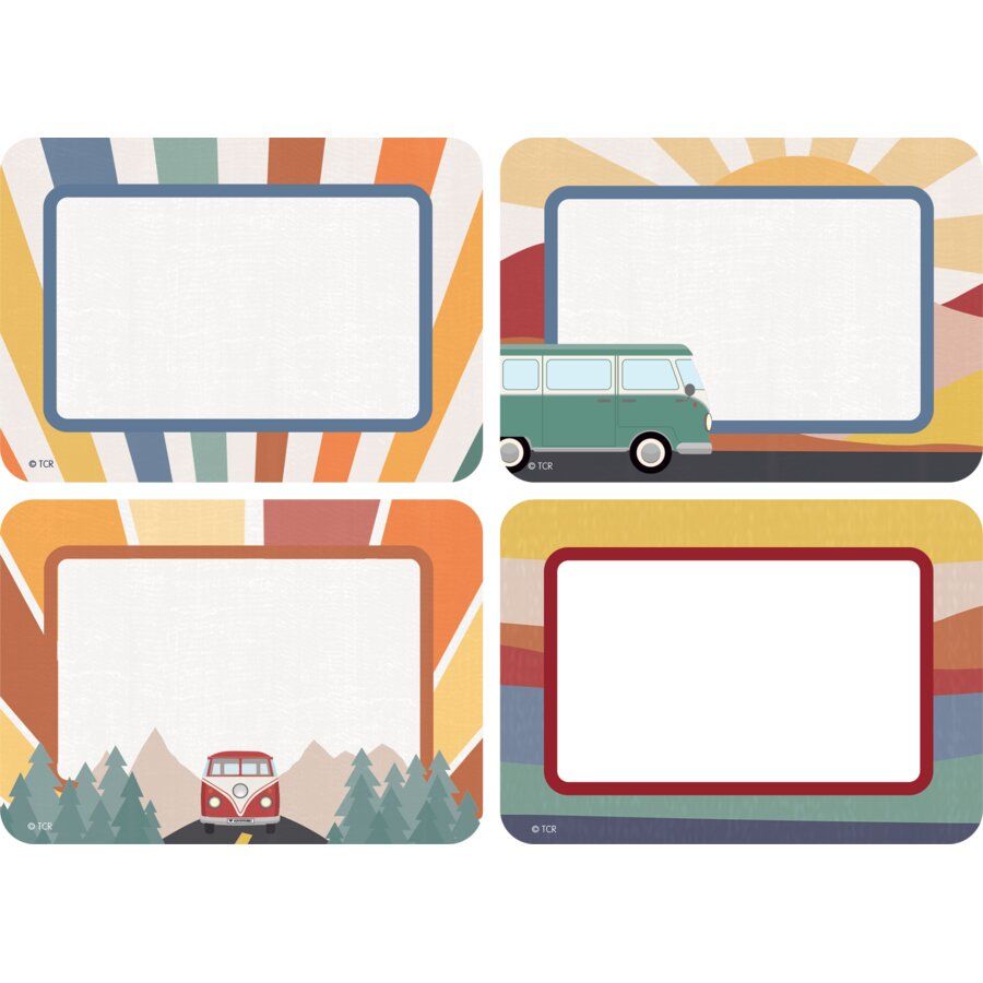 Moving Mountains Road Trip Name Tags/Labels - Multi-Pack