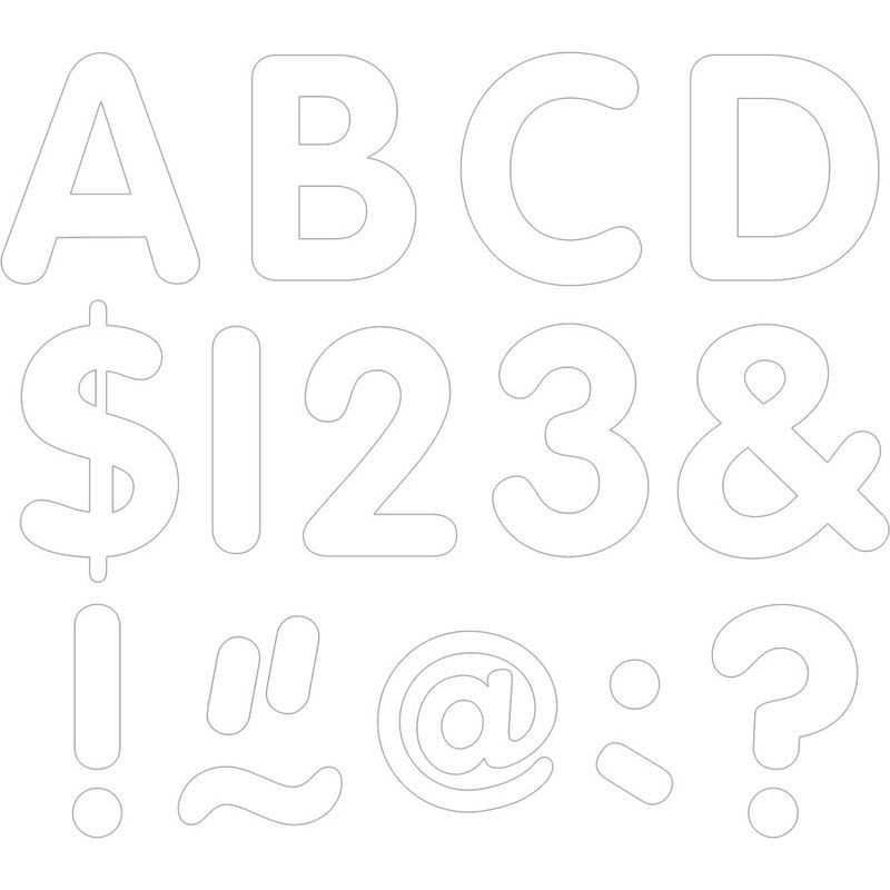 White 2" Classic Letters Uppercase Pack