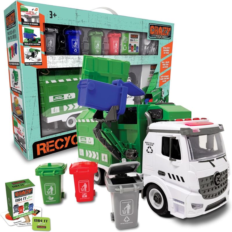 Garbage Recycling Truck Lights and Sounds