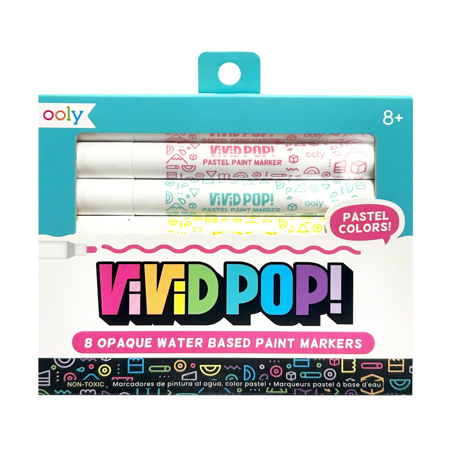 Vivid Pop! Water Based Paint Markers - Pastel - Set of 8
