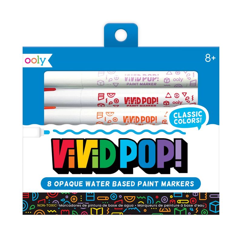 Vivid Pop! Water Based Paint Markers - Set of 8