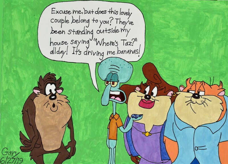Squidward Brings Tazmanian Devil’s Parents to Him