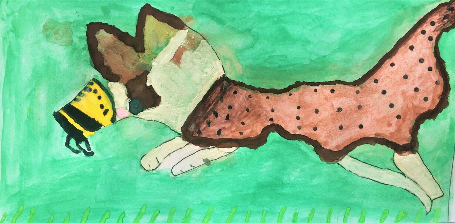 Kitten Chasing Butterfly