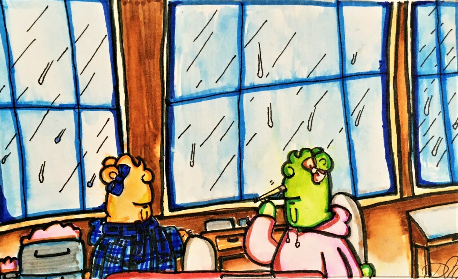 Rainy Day in Class