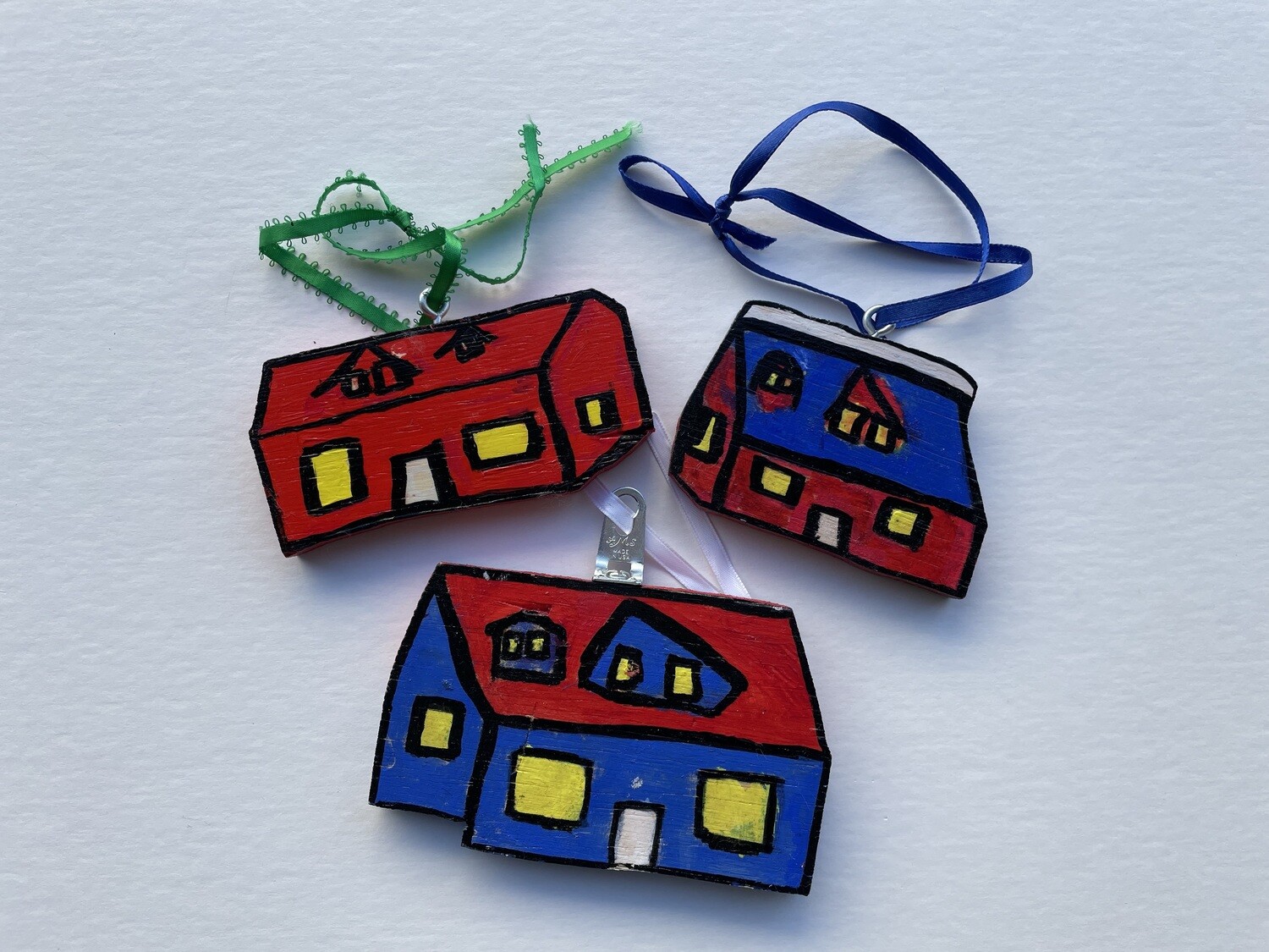Primary Cabins (Red with Red Roof) Ornament