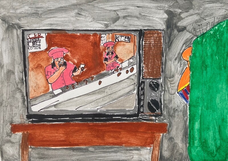 Bert and Ernie Watch TV 6