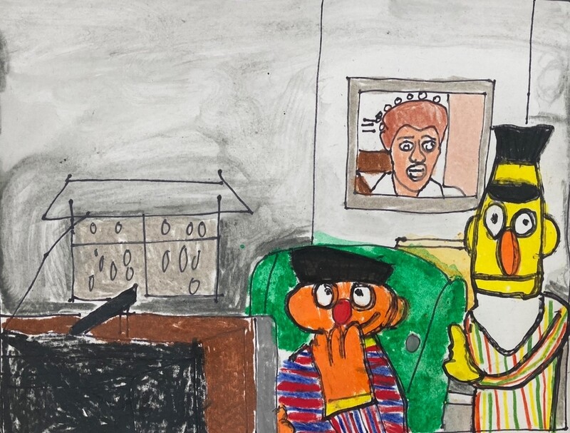 Bert and Ernie Watch TV 8