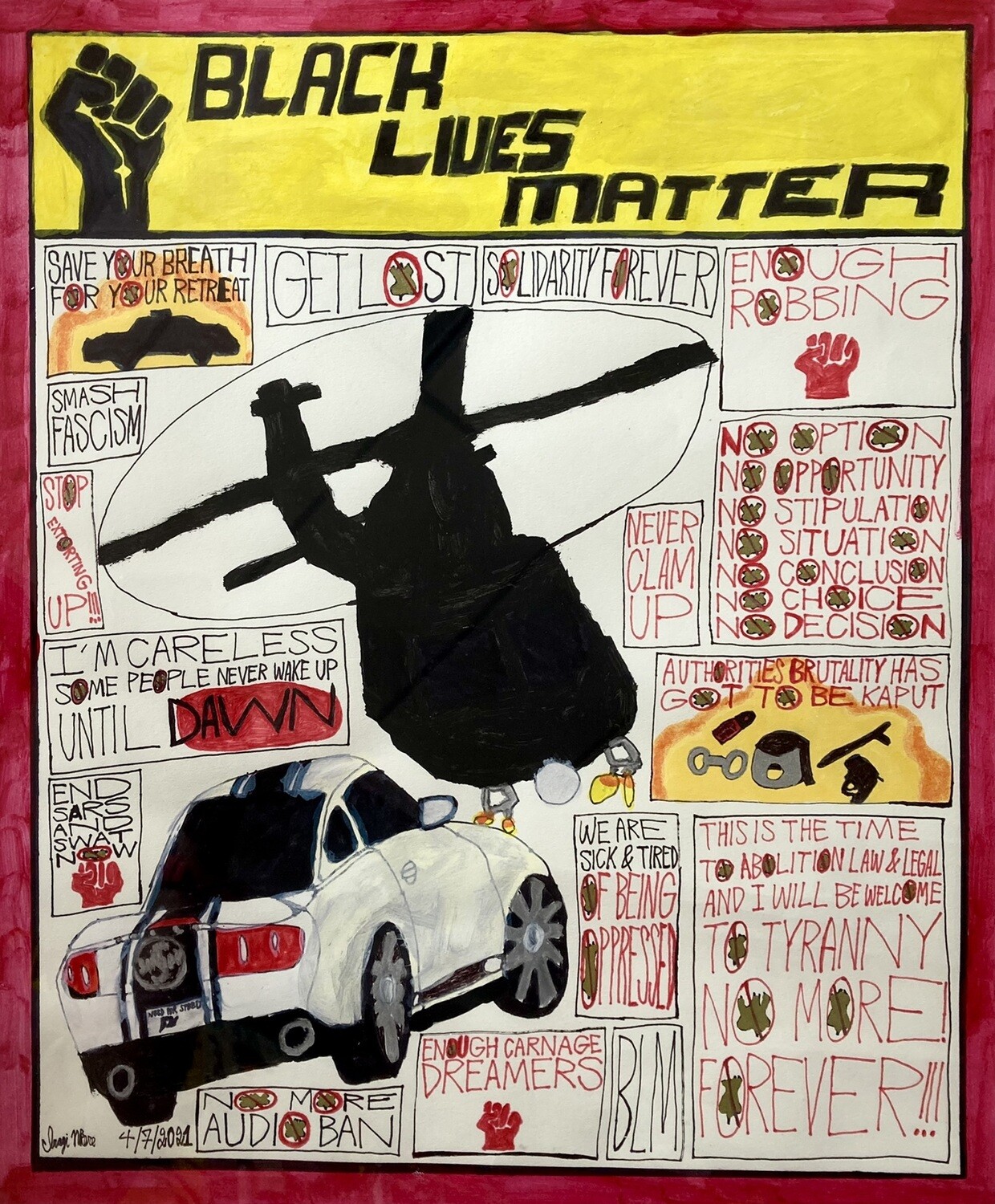Black Lives Matter: Need for Speed (White Car)