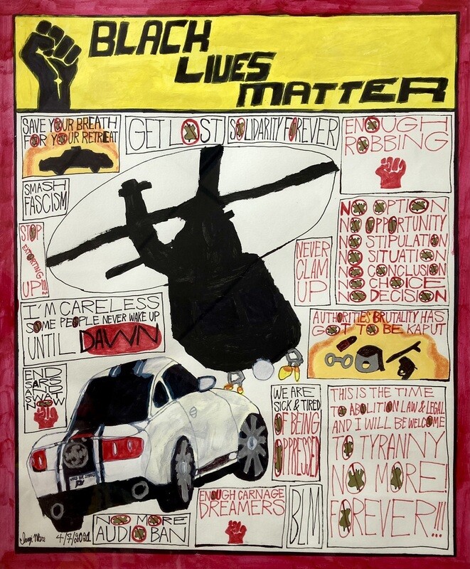 Black Lives Matter: Need for Speed (White Car)