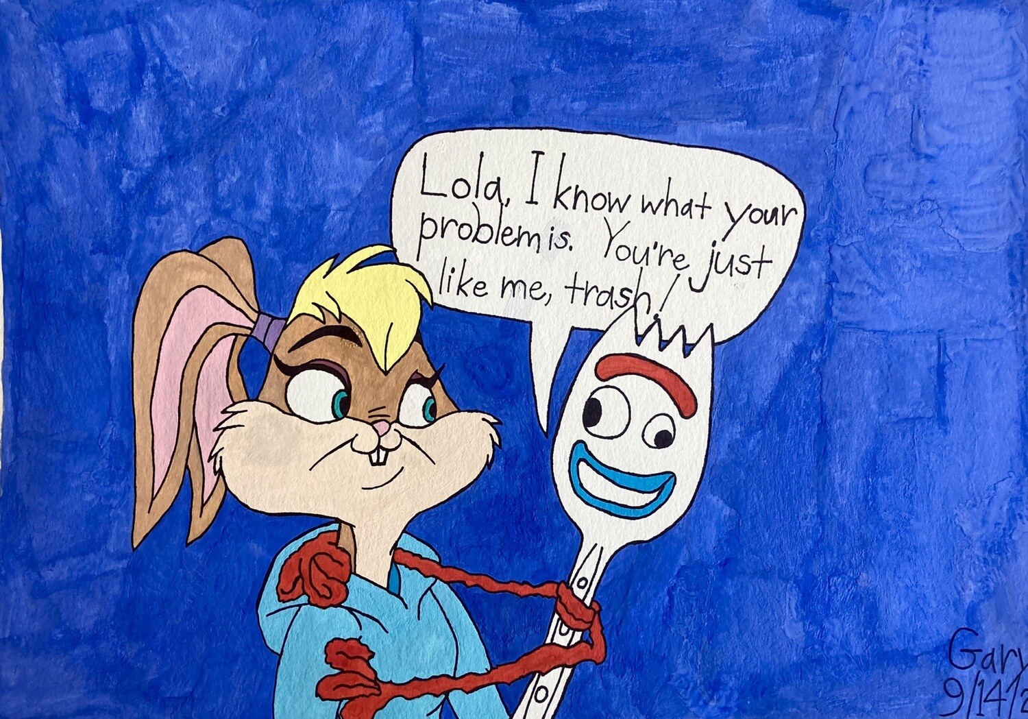 Forky Defends Lola Bunny in His Own Way