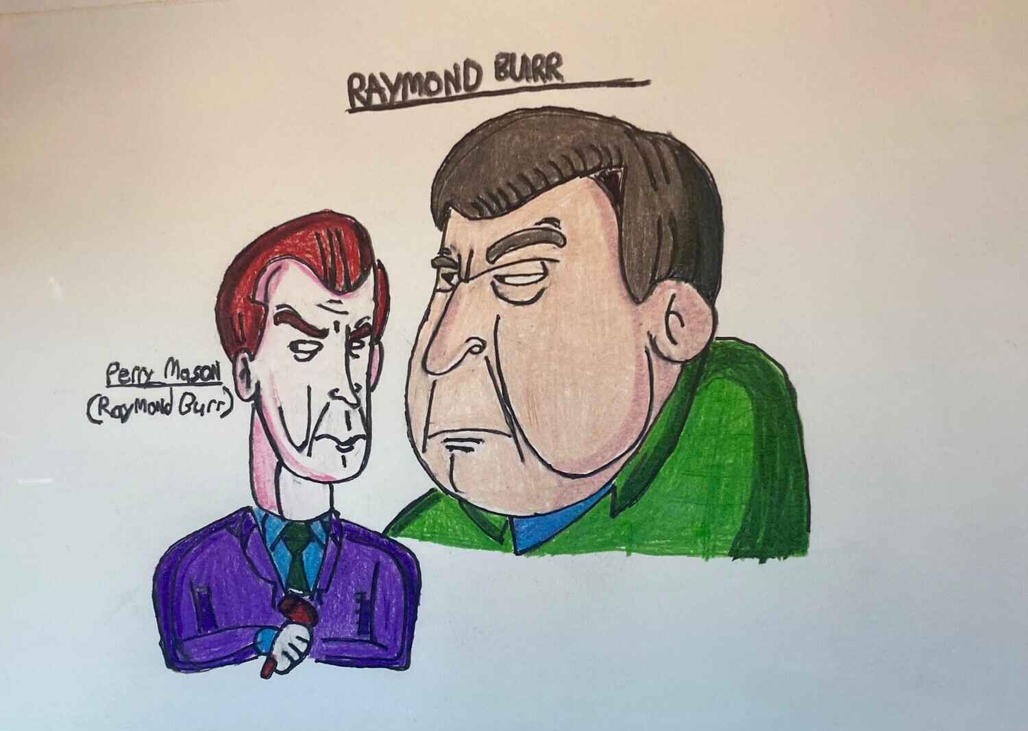 Raymond Burr Caricature
