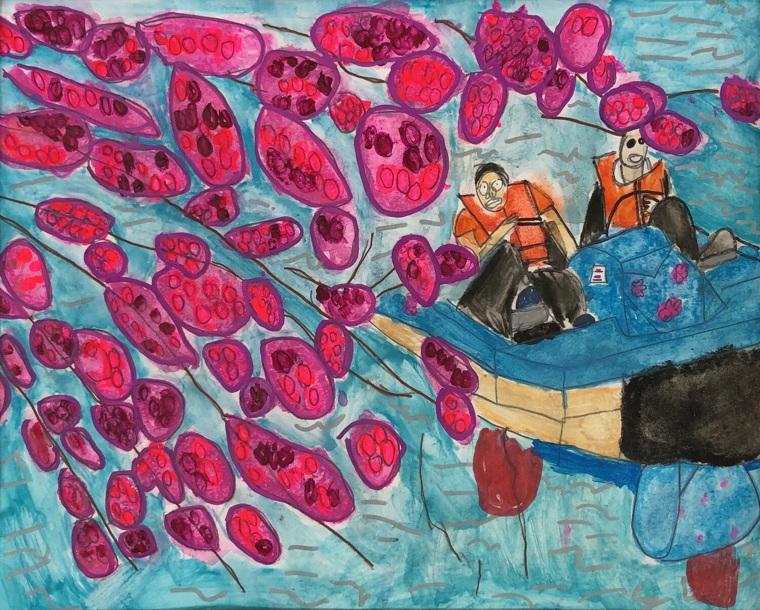 Cherry Blossom and Paddle Boat