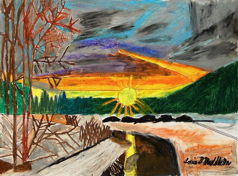 River and Trees in Winter Sunset River and Trees in Winter Sunset