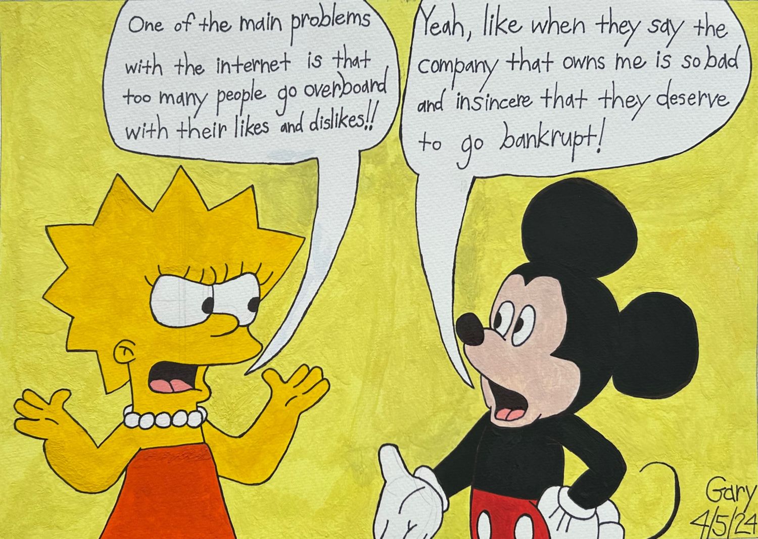 Lisa Simpson &amp; Mickey Mouse Discuss Social Media