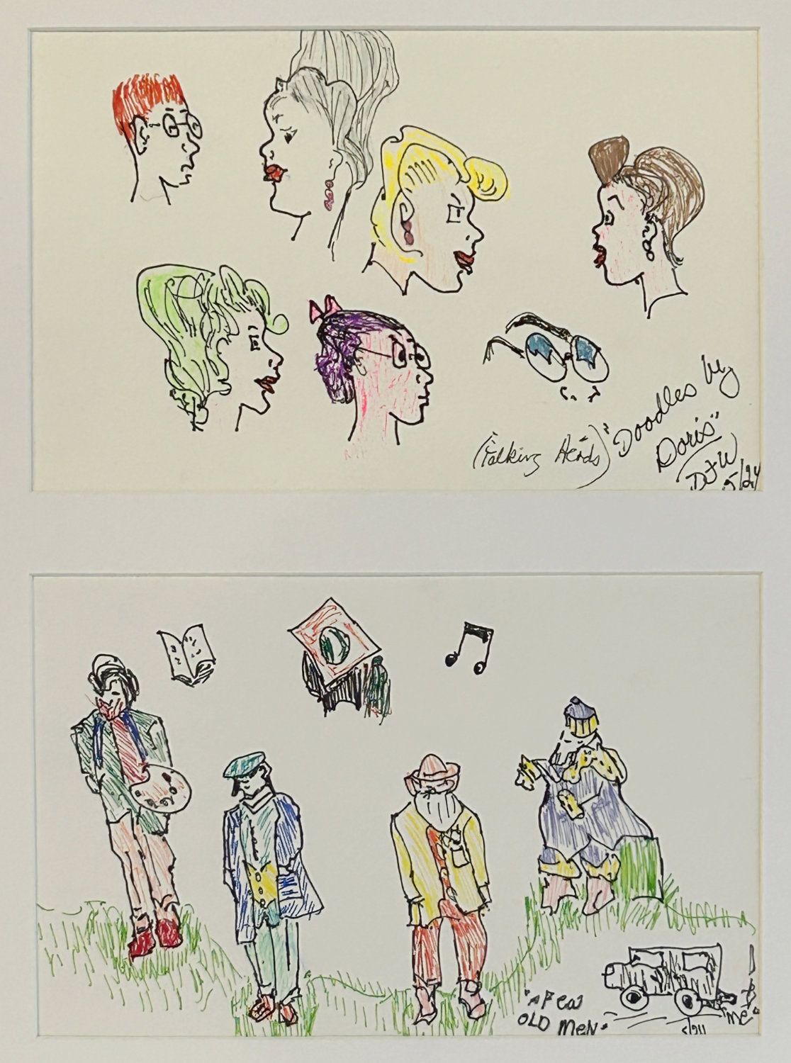 Talking Heads &amp; a Few Old Men (diptych)