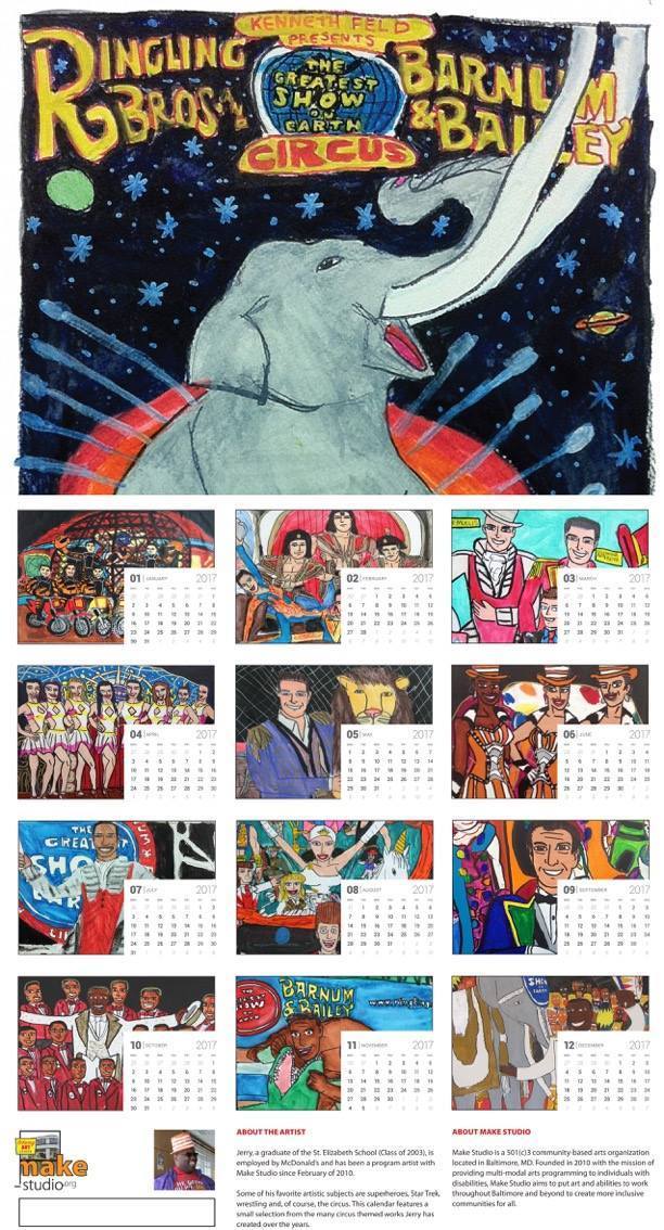 Ringling Bros. Commemorative 2017 Wall Calendar