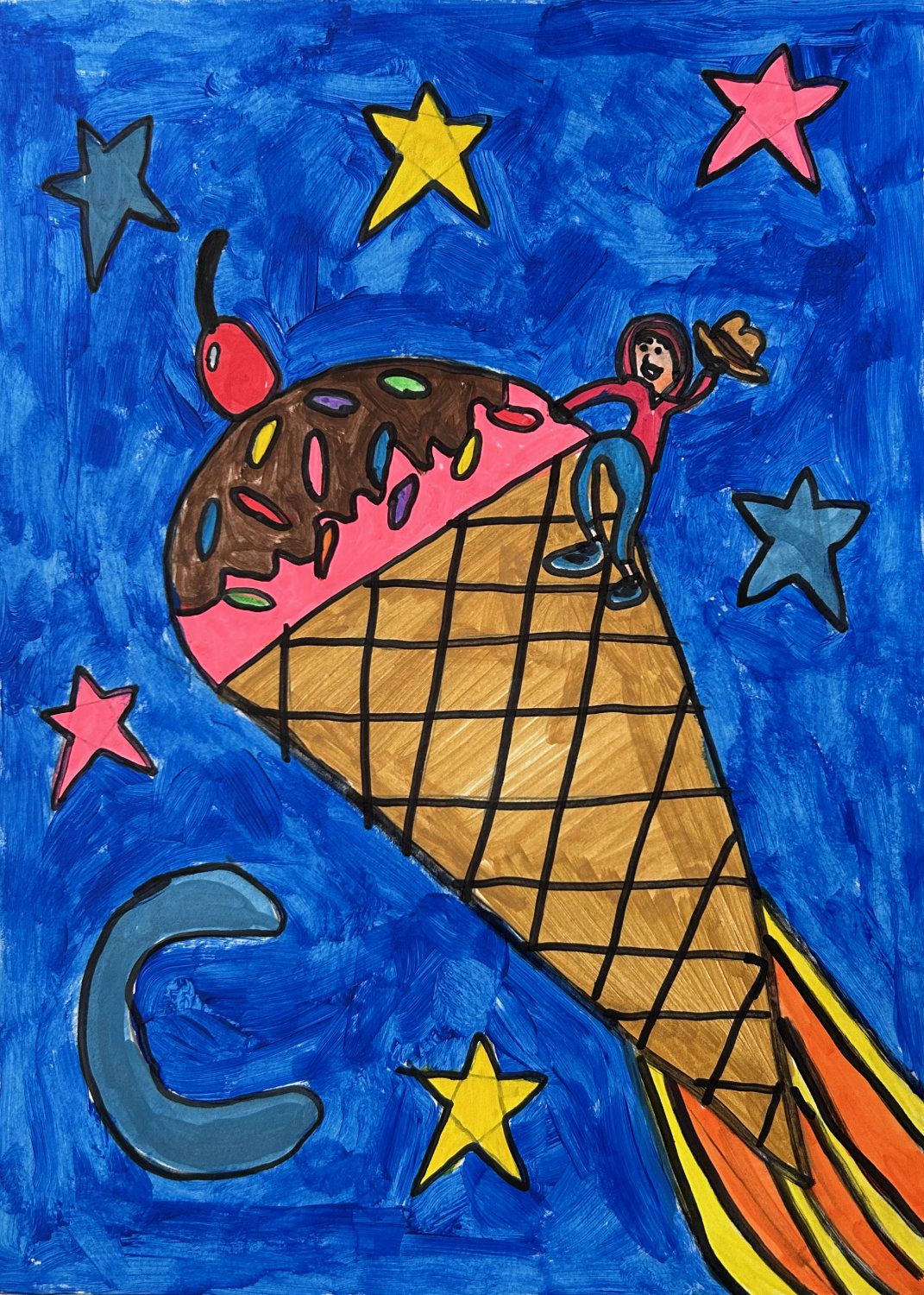 Riding a Giant Ice Cream Cone