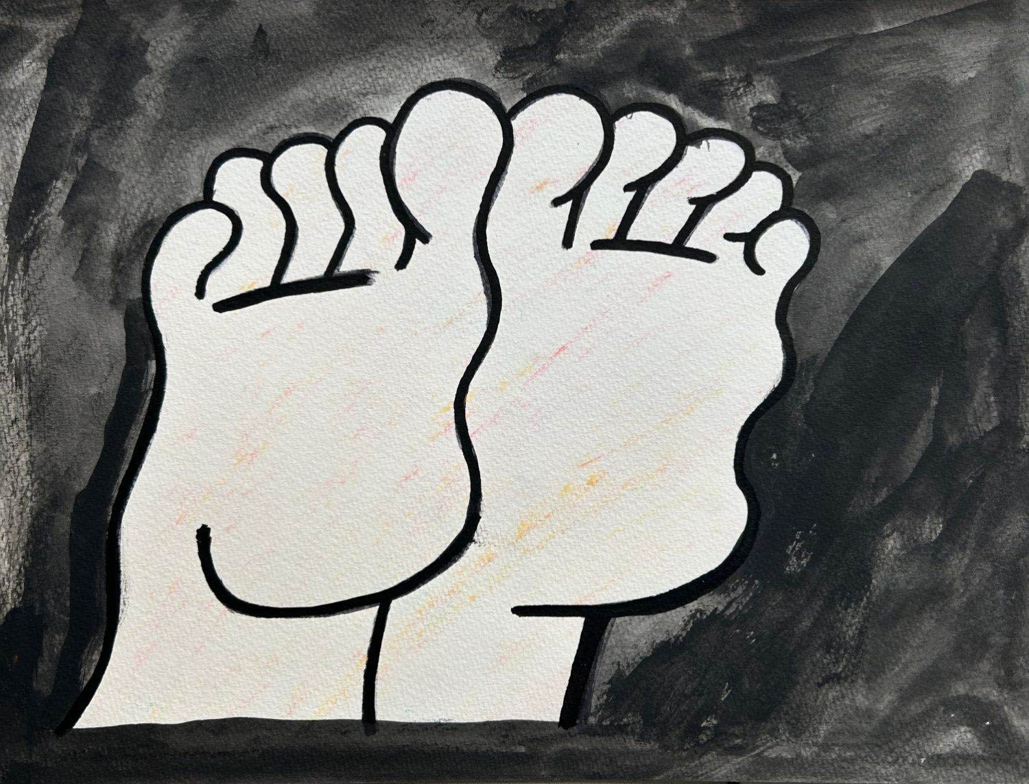 Feet on Black