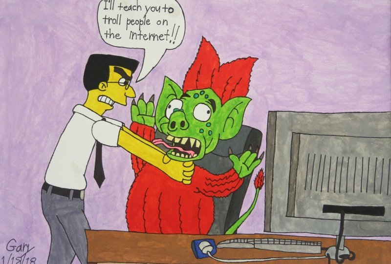 Frank Grimes Strangles an Internet Troll