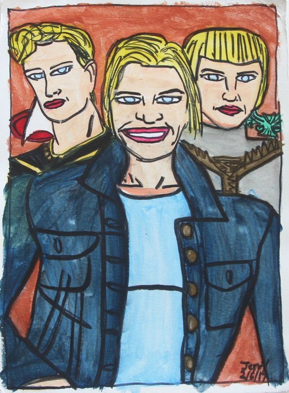 Denise Crosby as Tasha Yar and Sela Yar