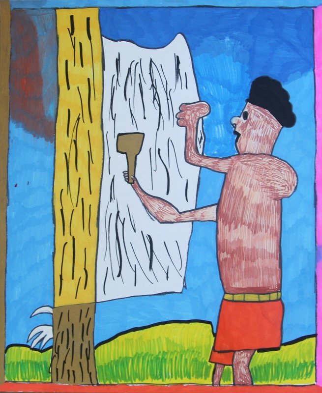 Man Making Paper