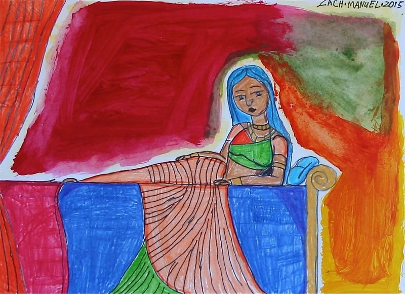 Indian Girl Reclining