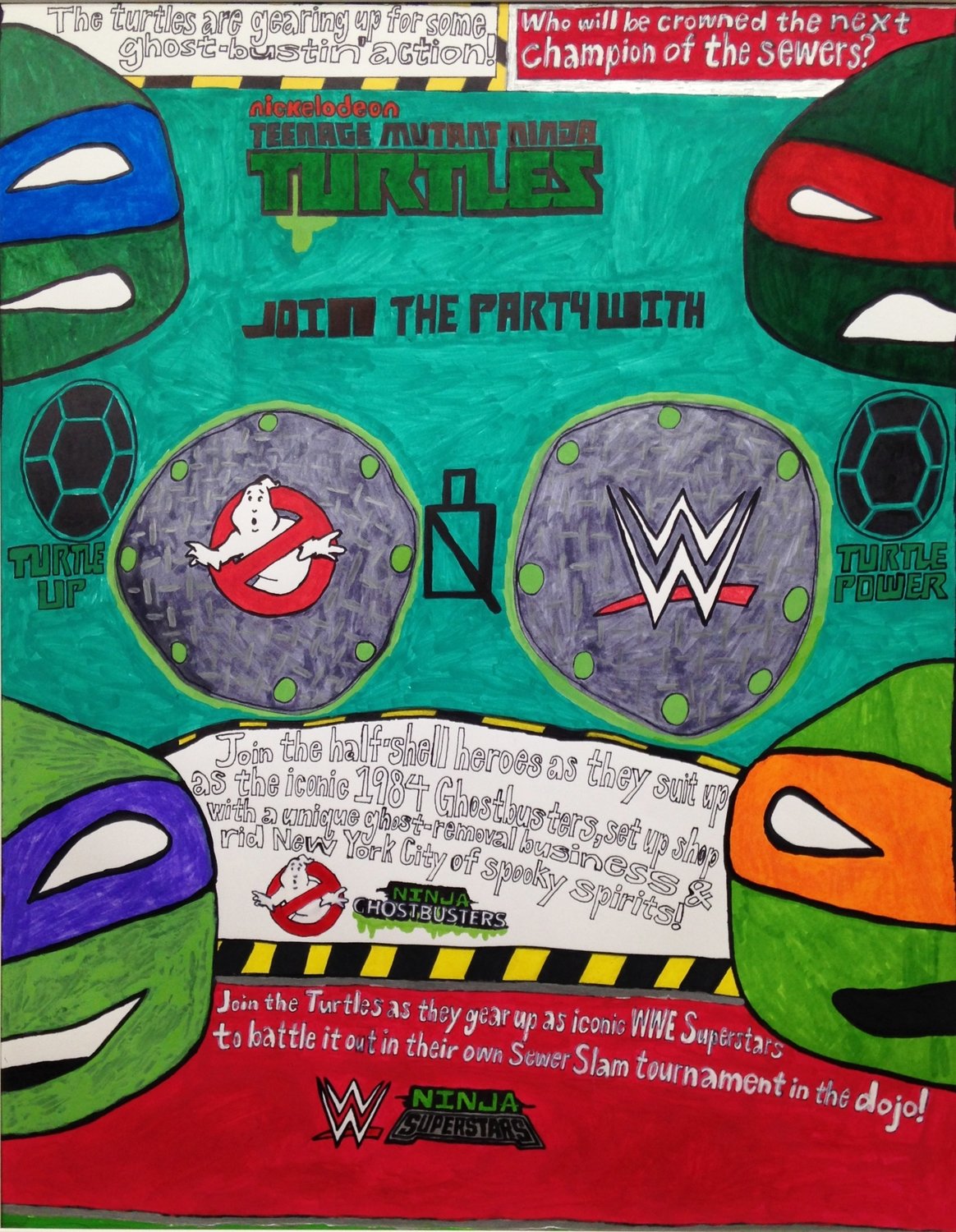 Teenage Mutant Ninja Turtles Join the Party with Ghostbusters and WWE