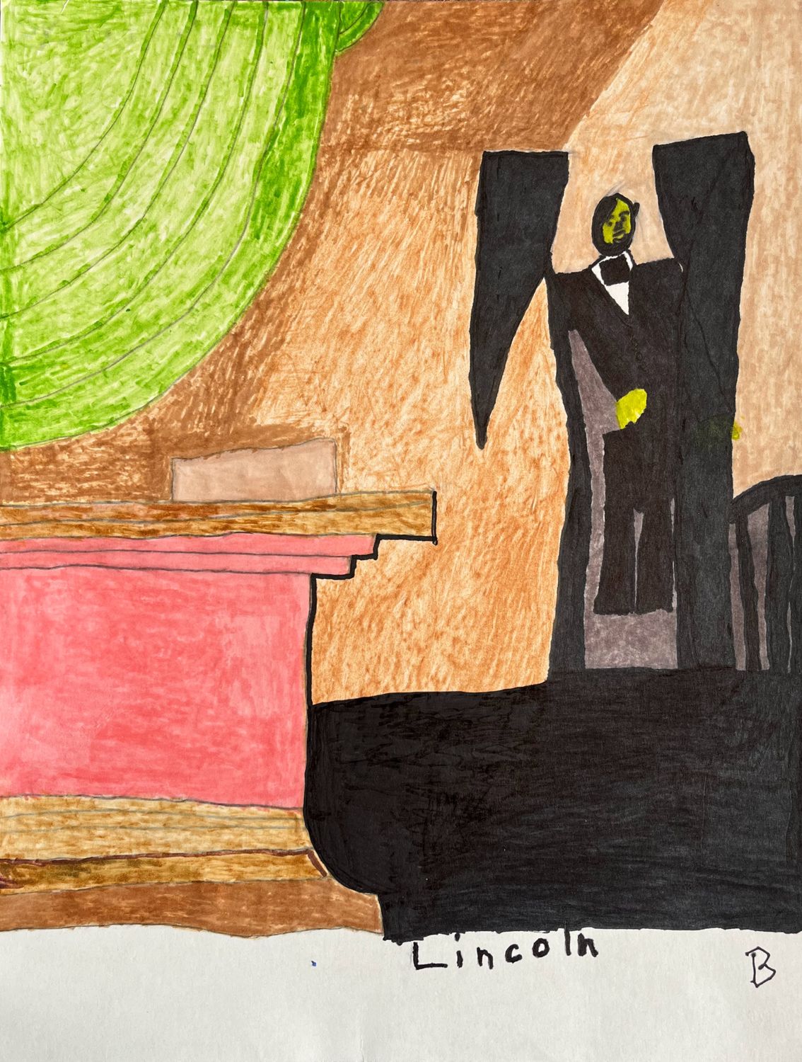 President Stands for Picture